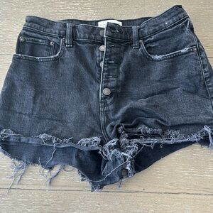 Abercrombie & Fitch curve love cut off jean shorts black size 29/8